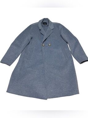 Sam Edelman Wool Long Coat Light Blue